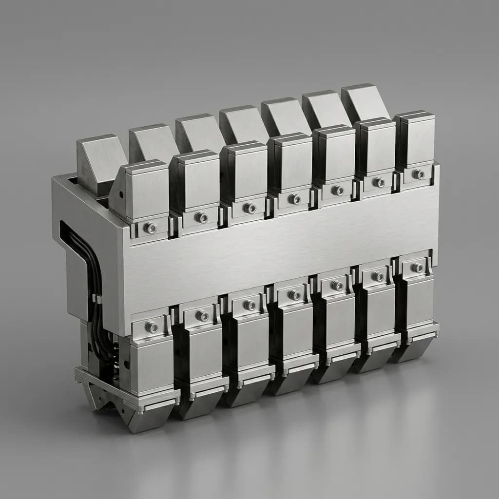 Electro-permanent magnetic gripper module for industrial robot handling