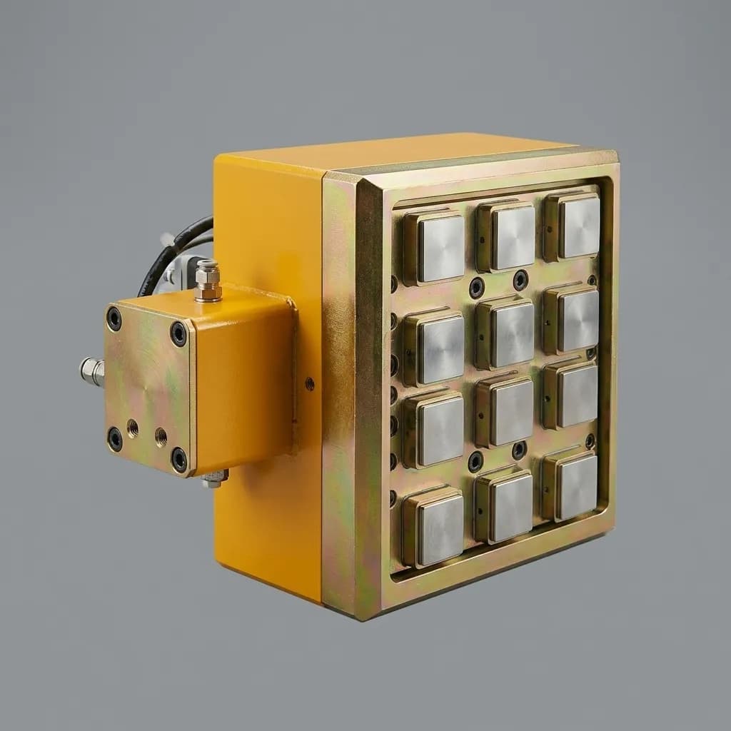 Electro-permanent magnetic gripper for low-energy holding after switching