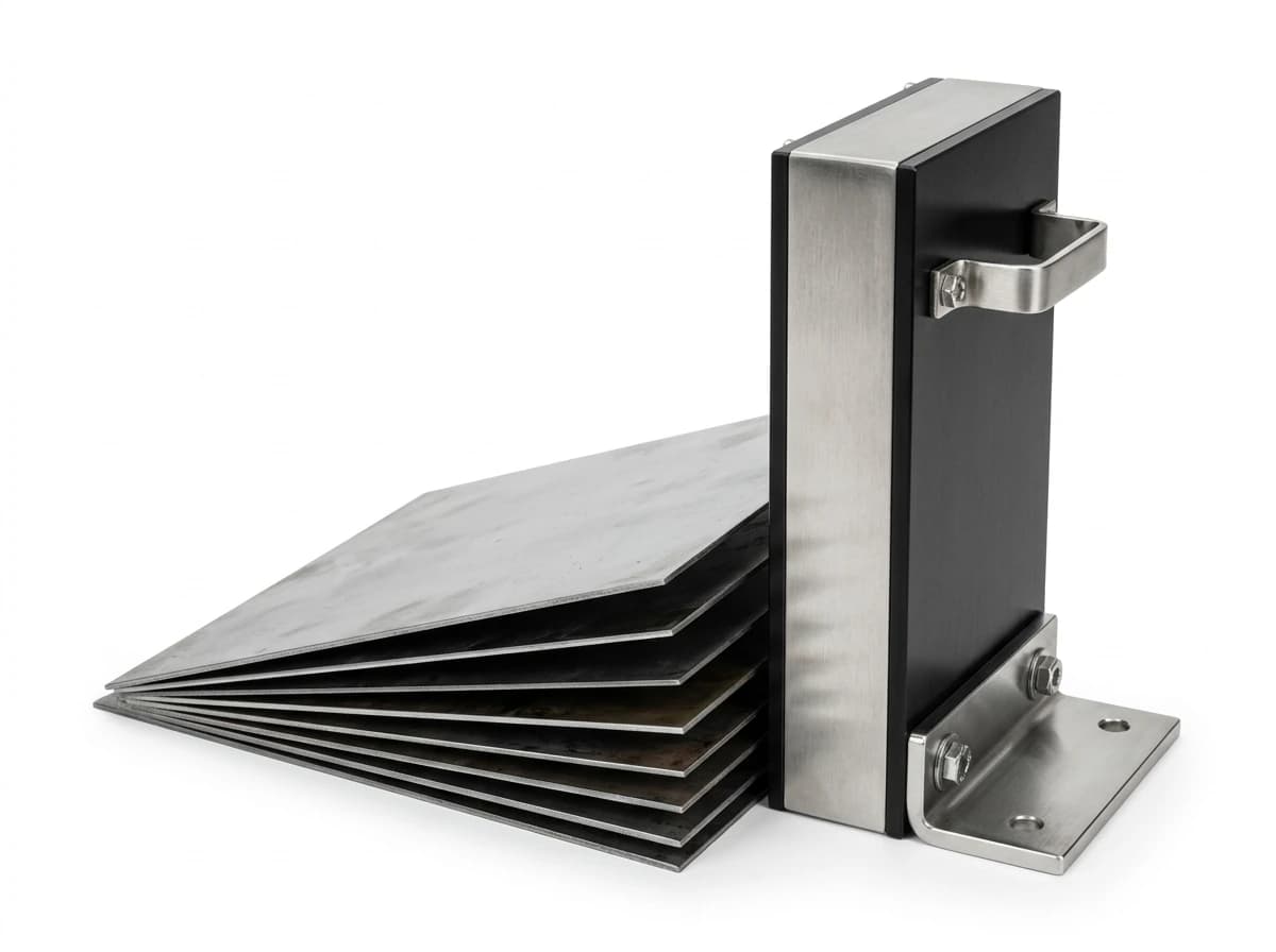 Sheet metal stamping press feed and transfer magnetic end effector