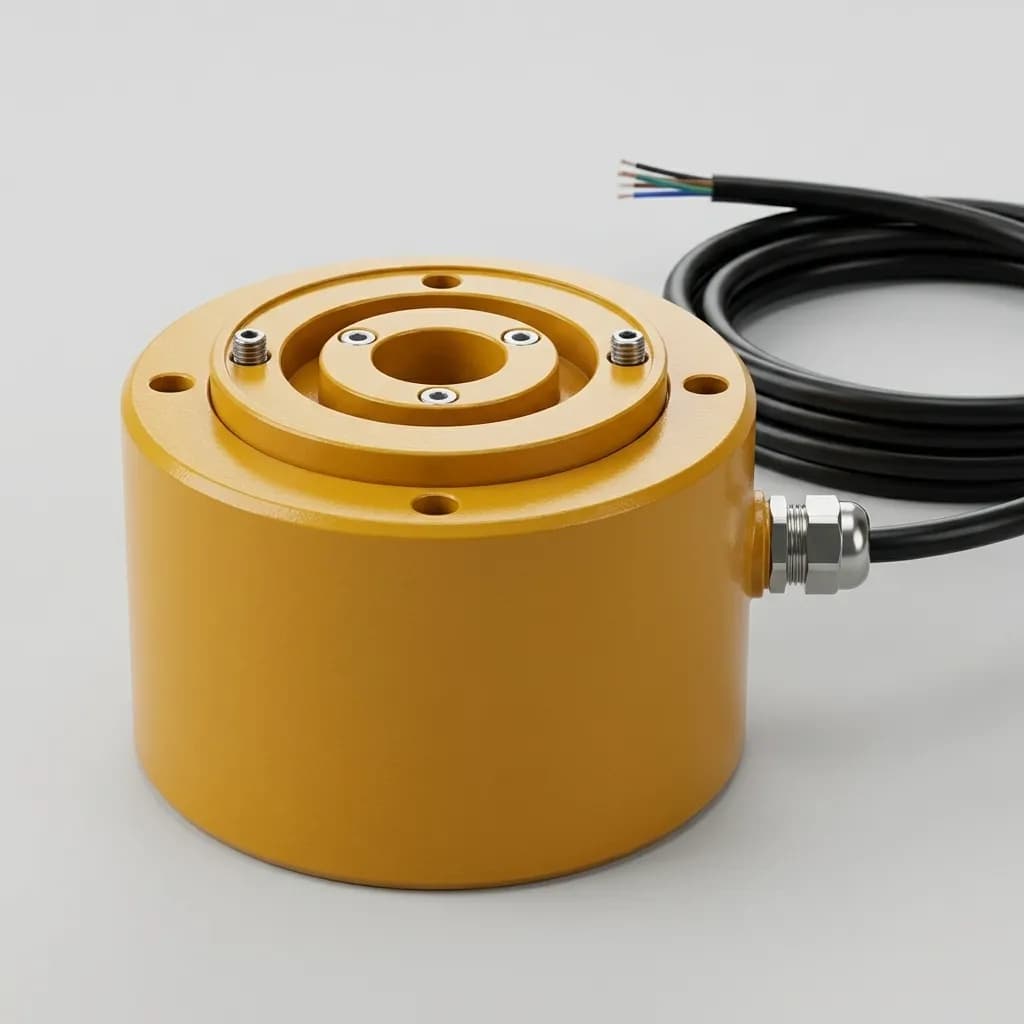 Round electromagnetic gripper module for ferromagnetic parts